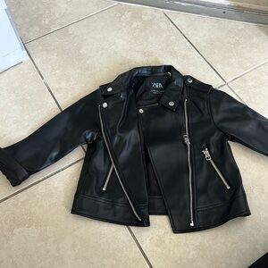 Zara leather biker jacket 3-4